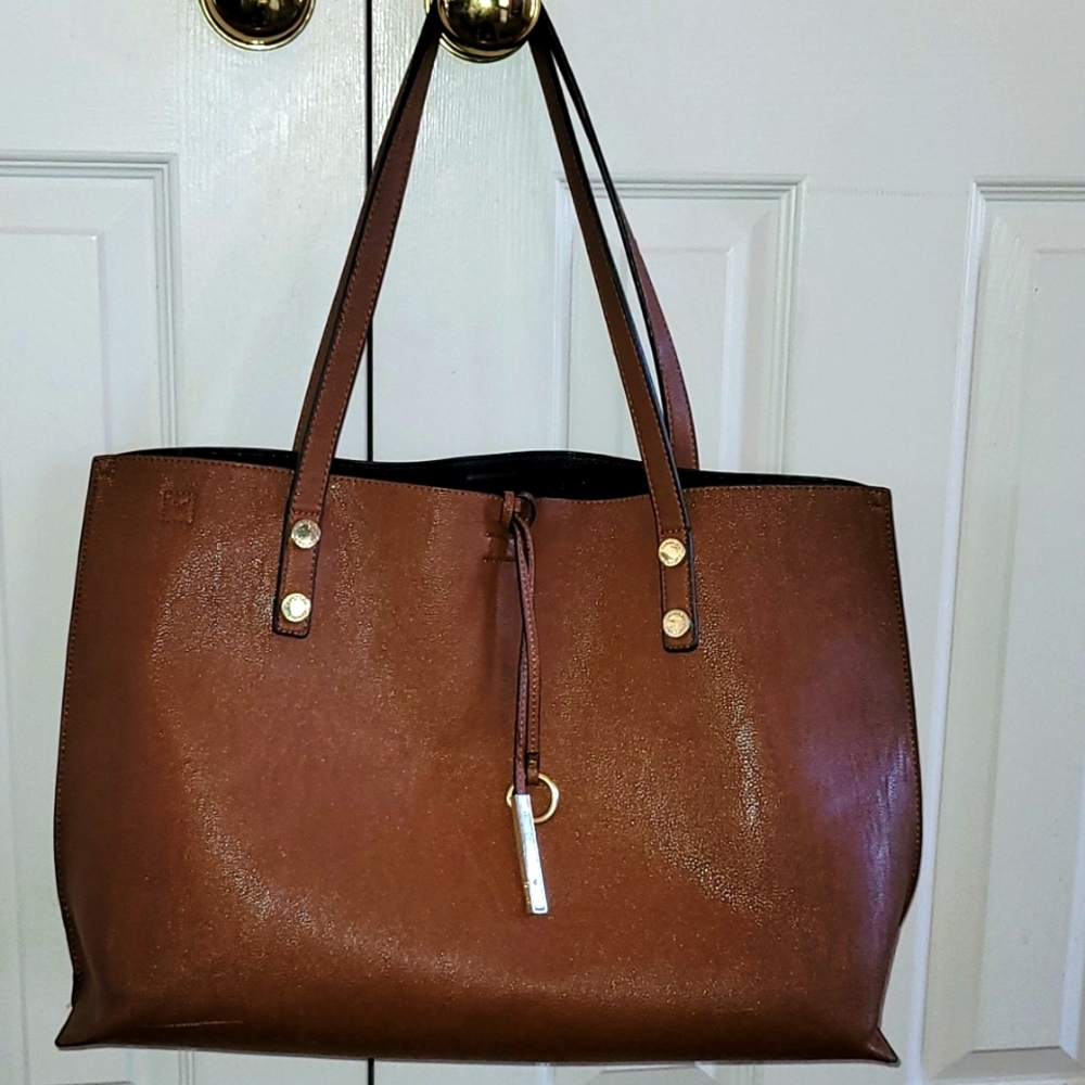 Calvin klein reversible camel/black tote